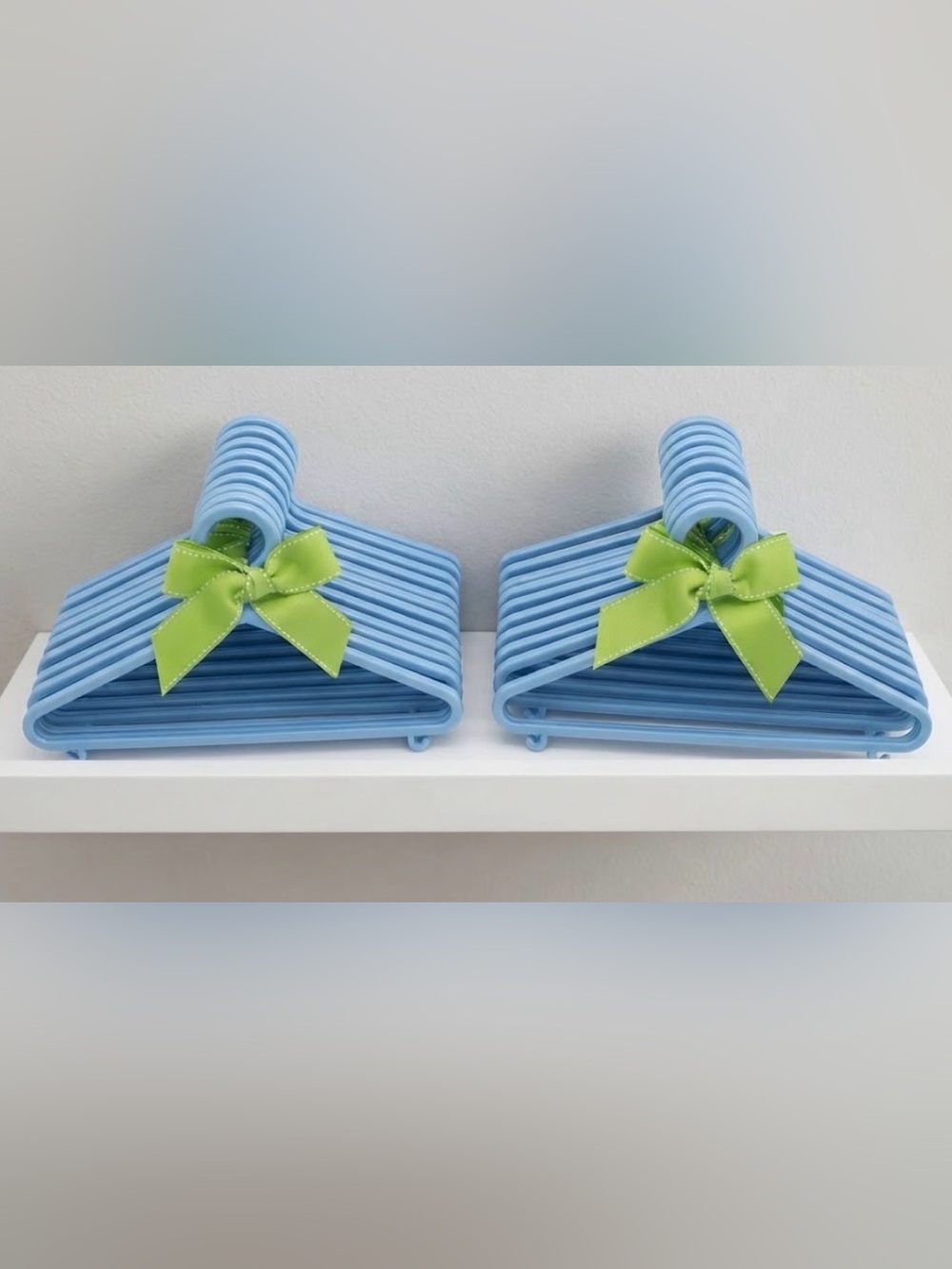 20 Baby Hangers | Blue Plastic Skinny | 2 sets of 10